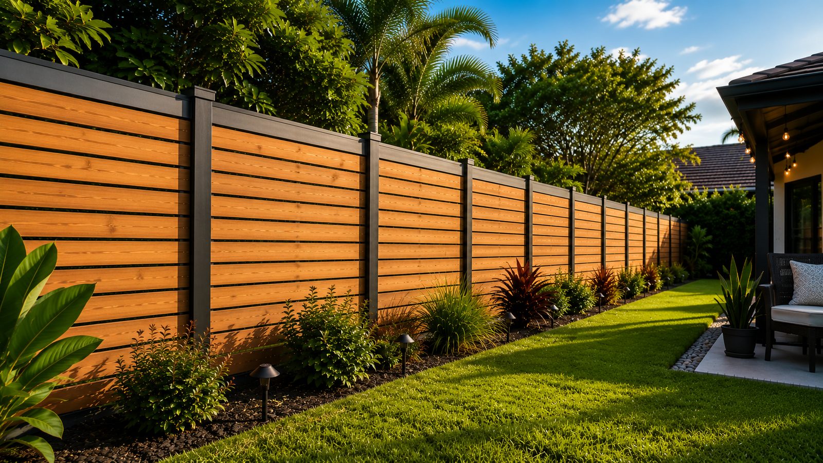 Aluminum 3-rail fence