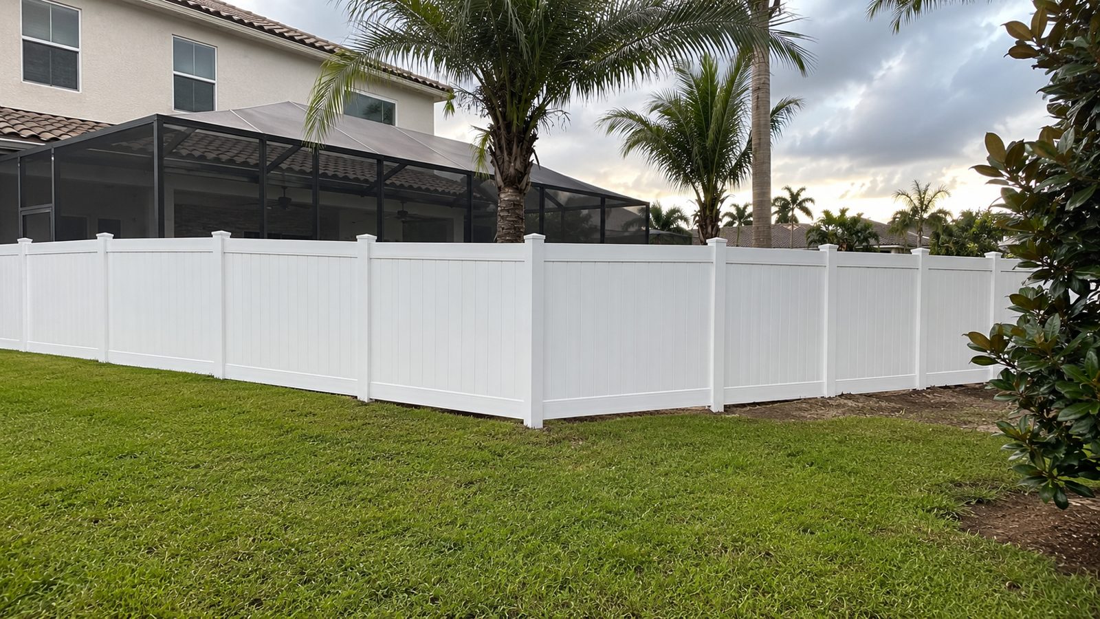 Vinyl fence installed in Stuart, Florida by Alpha Fence Specialists