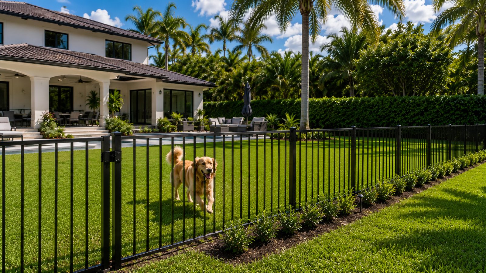 Vinyl fence installed in Juno Beach, Florida by Alpha Fence Specialists