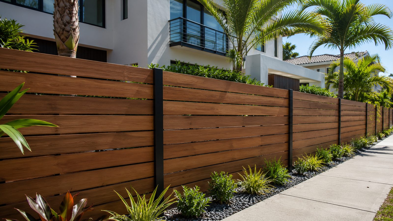 Wood fence installed in Jupiter, Florida by Alpha Fence Specialists