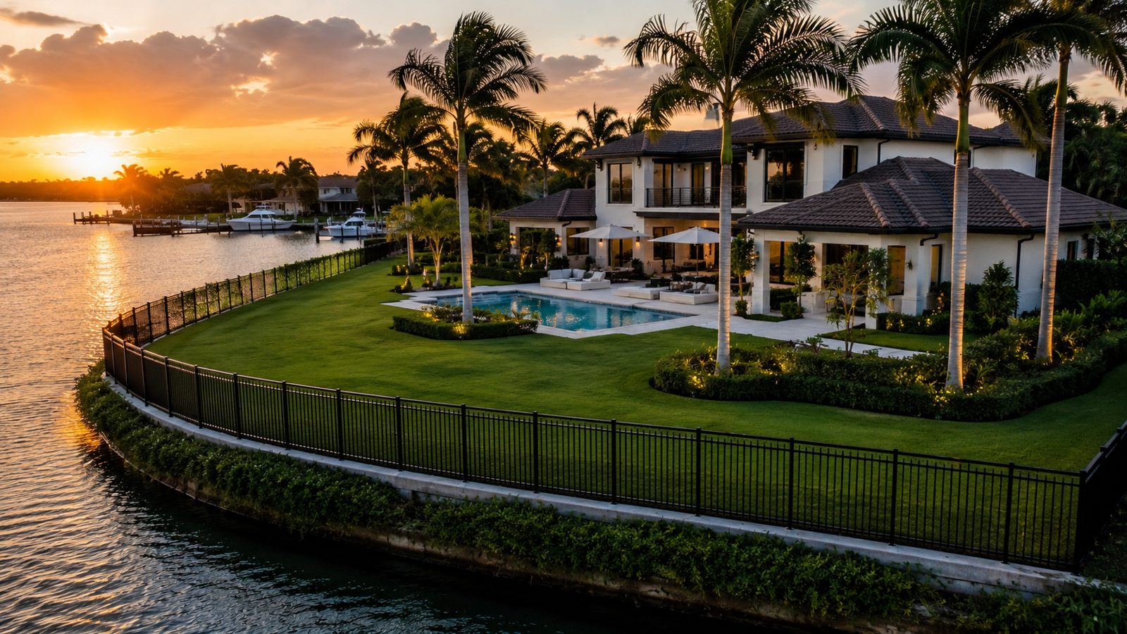 Wood fence installed in Boca Raton, Florida by Alpha Fence Specialists