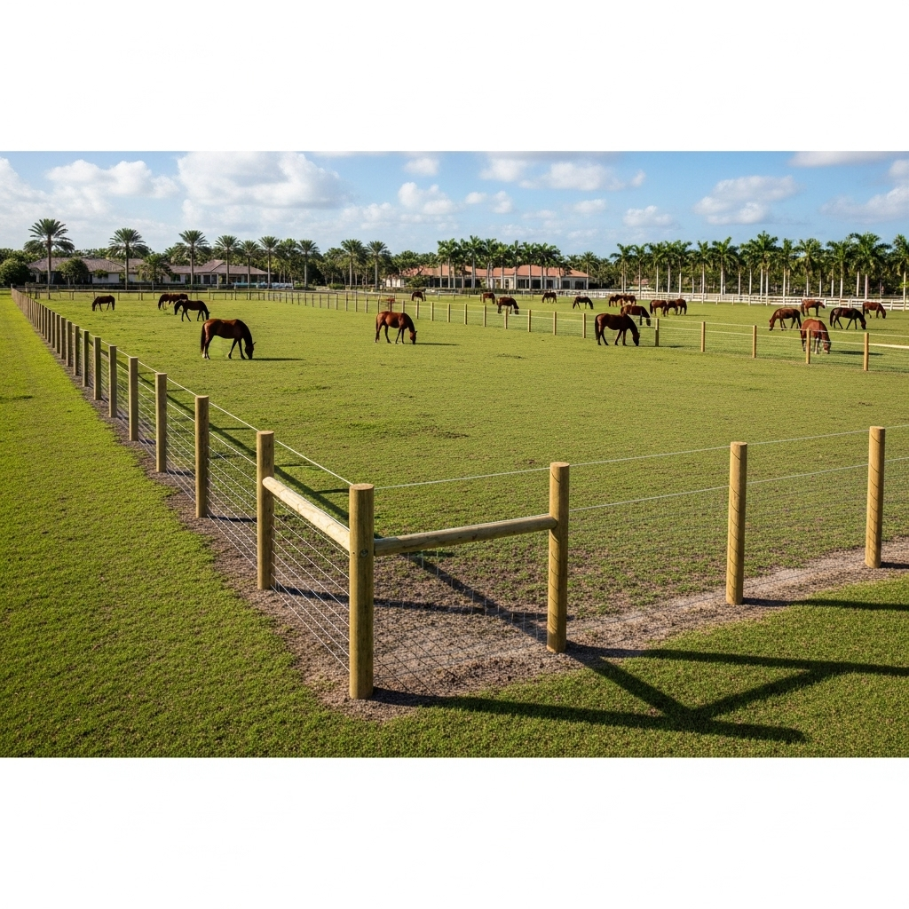 Agricultural Fencing for Horse Farms and Ranches in Palm Beach